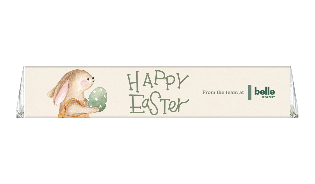 Gift Giving Bunny Personalised Large Toblerone Bar 100g