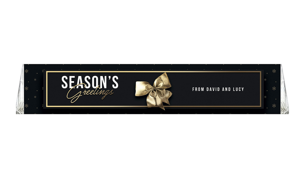Glossy Gift Black Personalised Christmas Large Toblerone Bar 100g