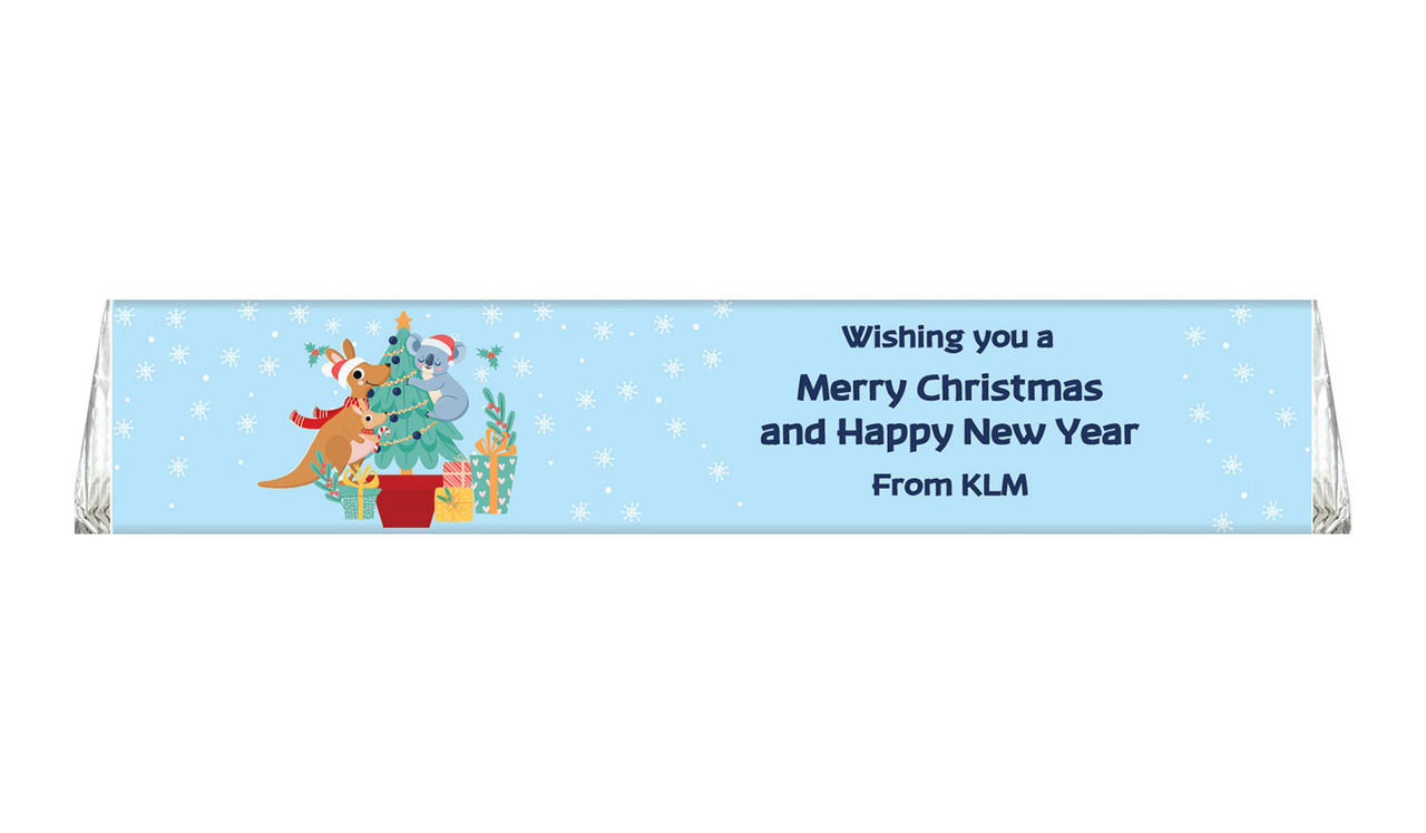 Aussie Animals Christmas Personalised Large Toblerone Bar 100g