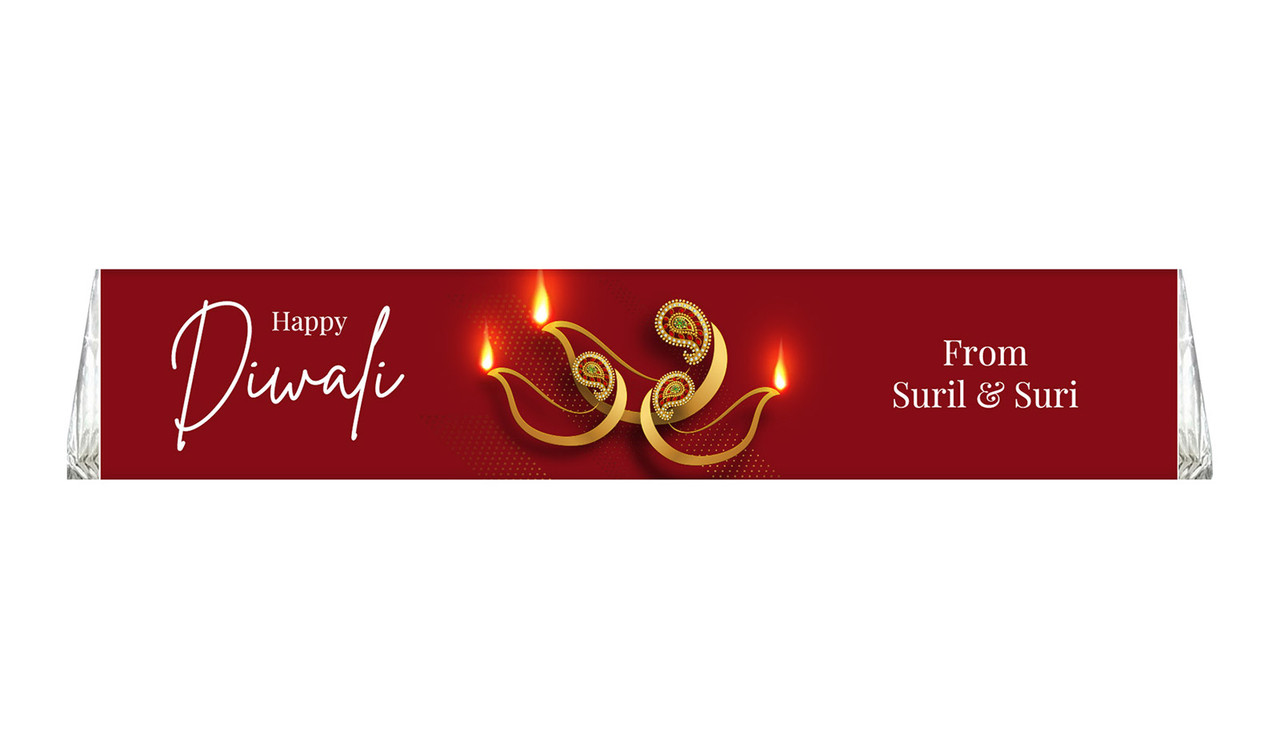 Elegant Lantern Personalised Large Toblerone Diwali Chocolates 100g