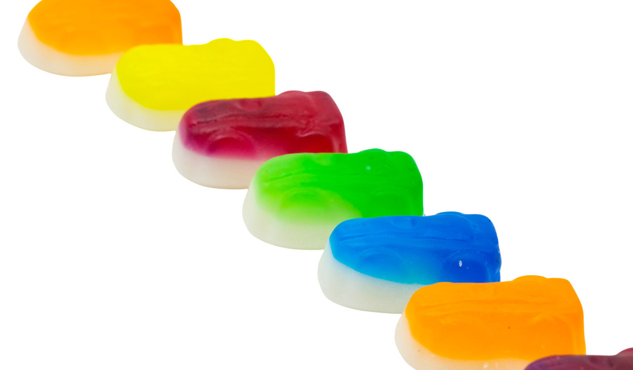 Perspective view of racing car confectionery