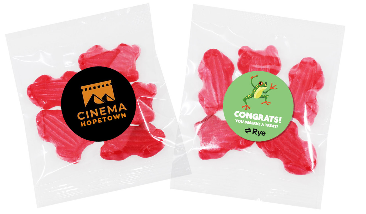 Branded Red Frog Lolly Bags 45g