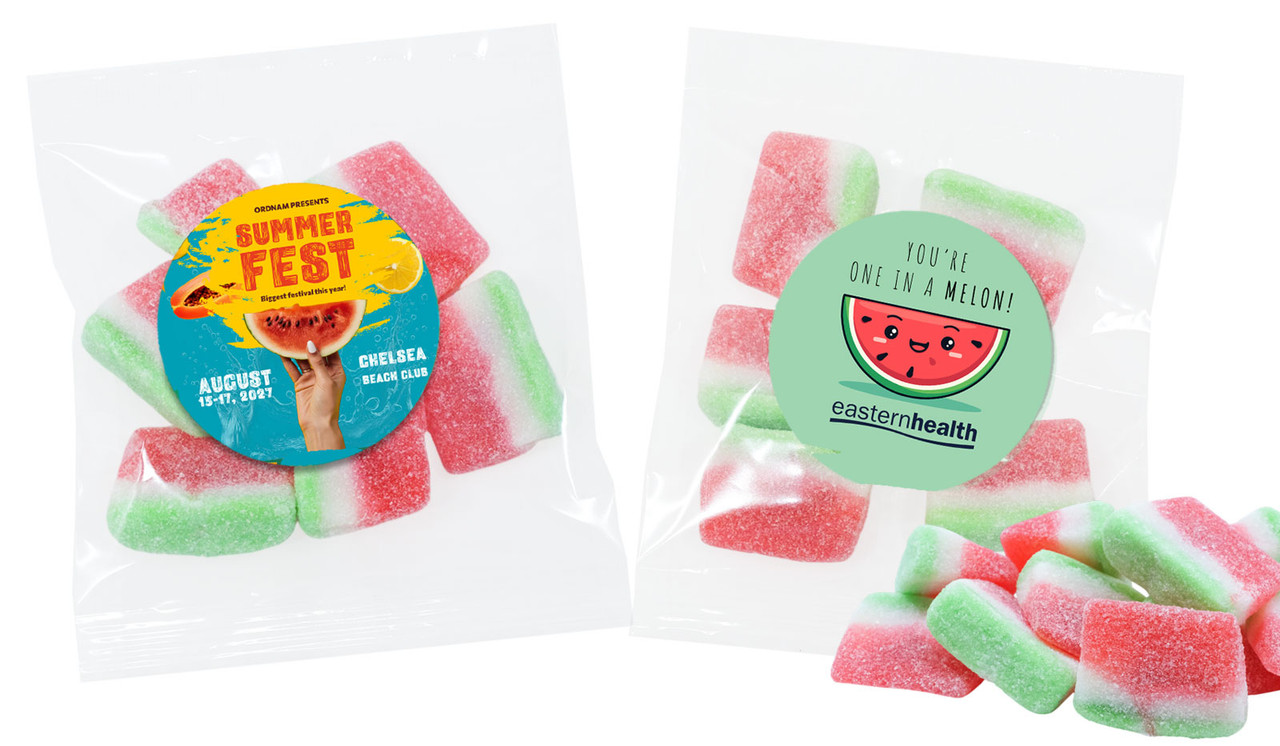 Branded Sour Watermelon Lolly Bags 50g