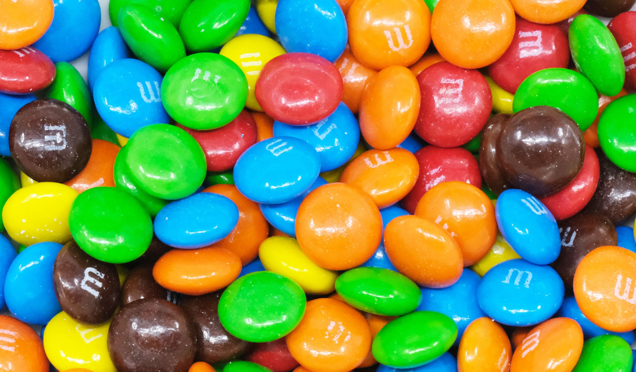 Close up of Mini M&Ms chocolates and confectionery