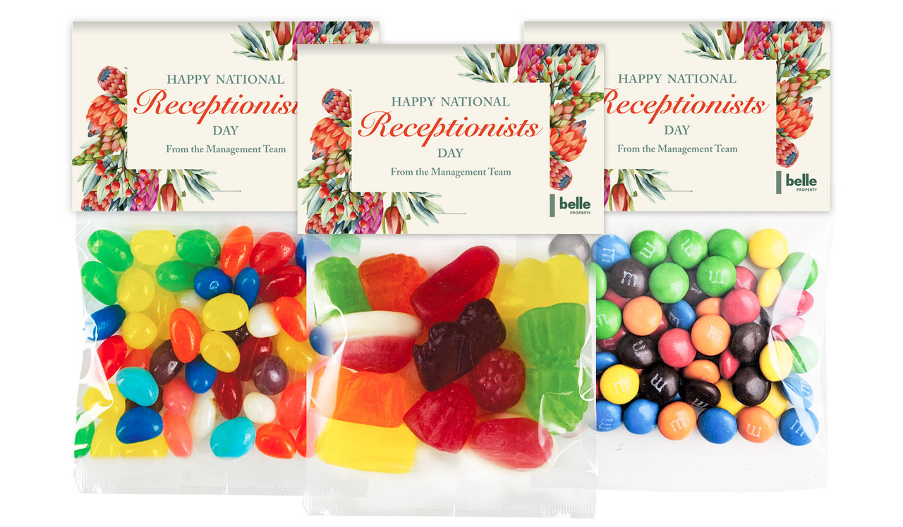 Receptionists Day Branded Lolly Bag With Topper