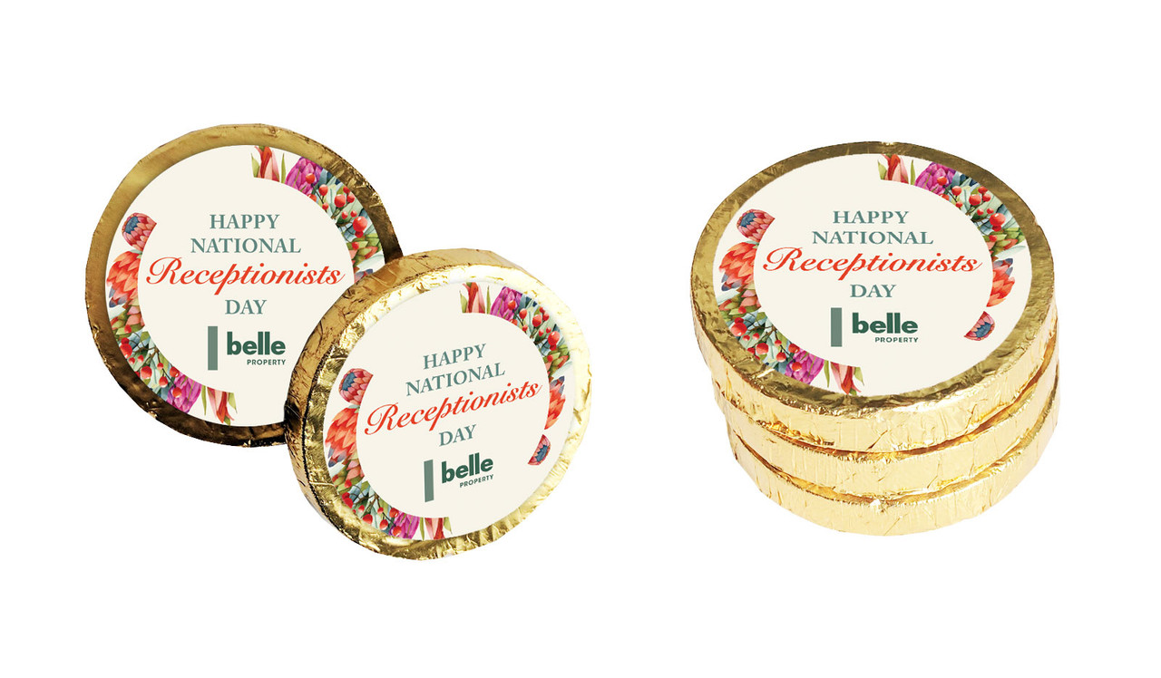 Receptionists Day Custom Chocolate Coin