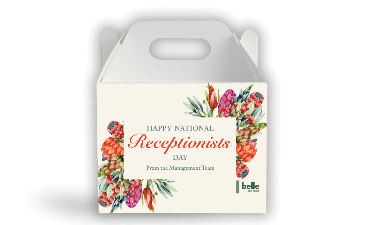 Receptionists Day Branded Gable Favour Box