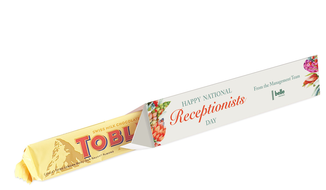 Receptionists Day Branded Toblerone Bar Box