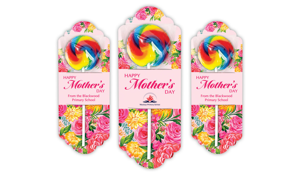 Branded Rainbow Lollipop Card For Mothers Day