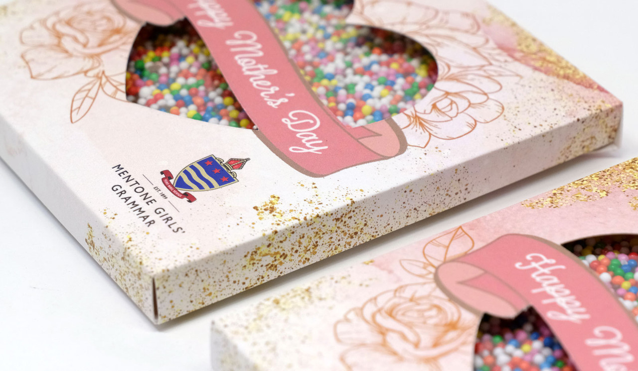 Brnaded logo add to Mother's Day Shapes Custom 10cm Freckle Box