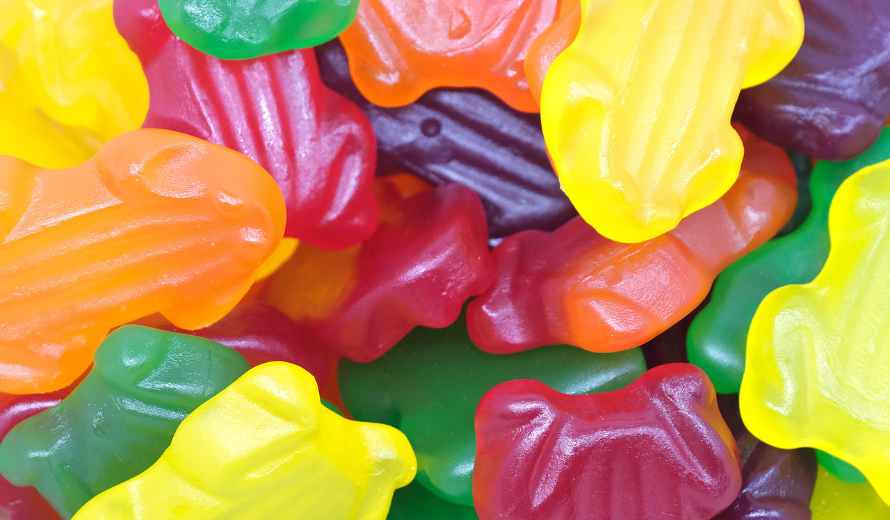 Delicious fruity frogs in a range of random colours