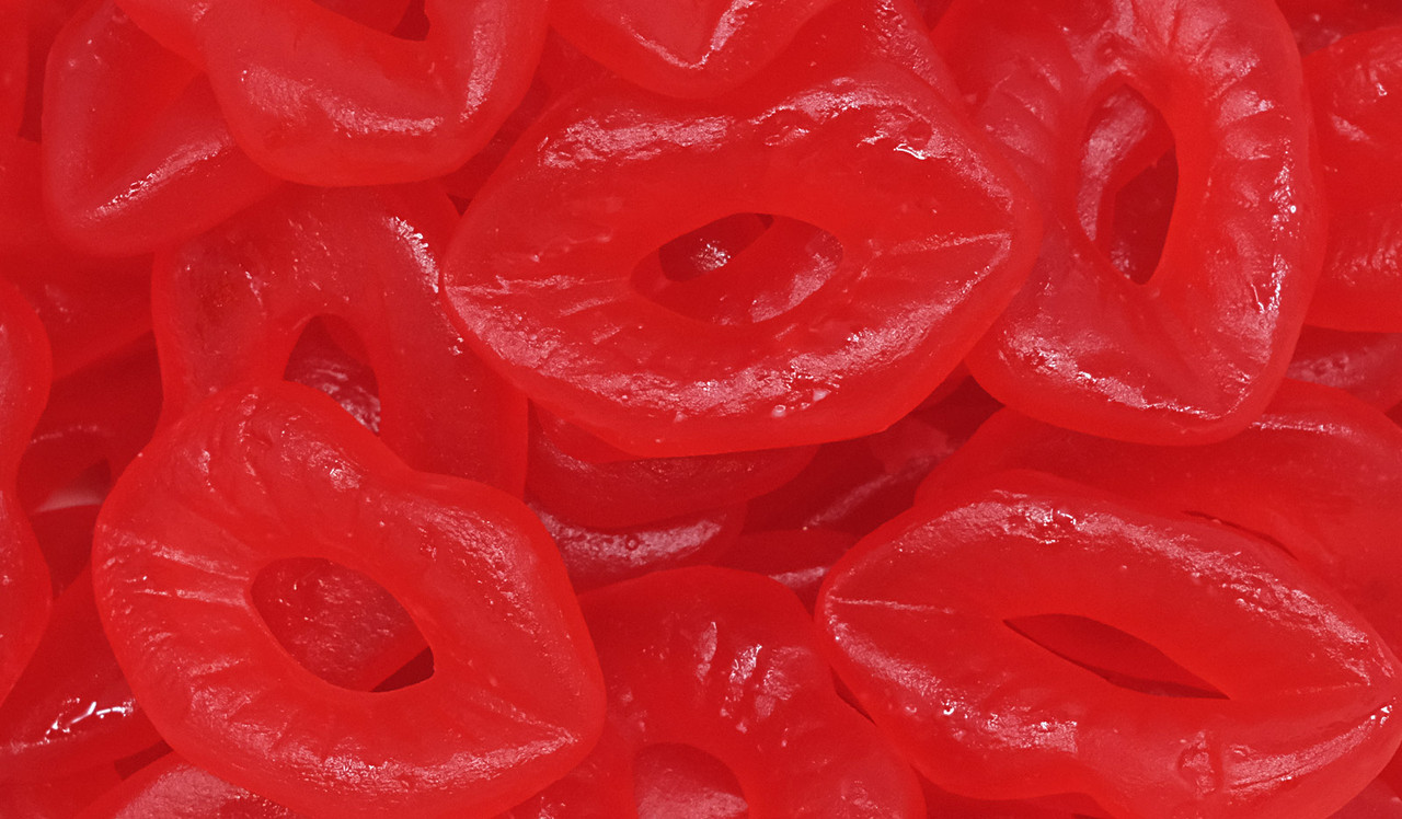 Close up of Gummi Lips confectionery