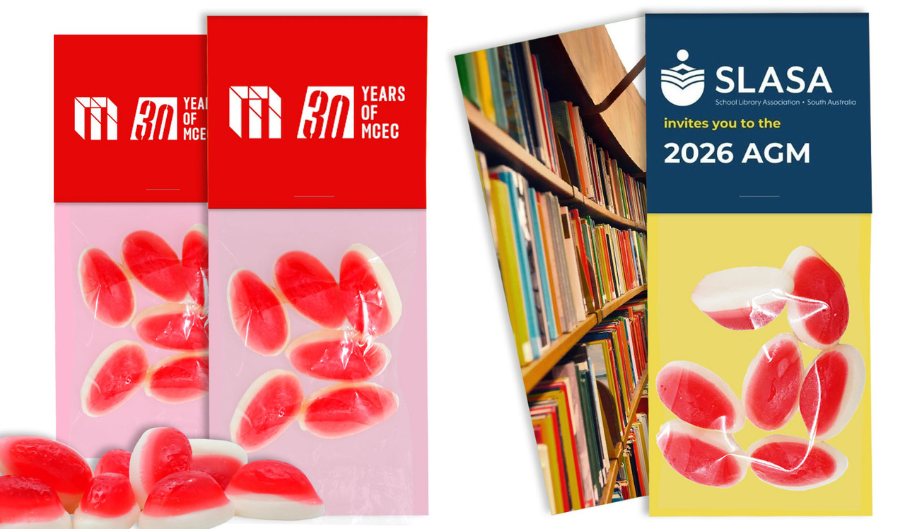 Strawberry And Cream 30g Lolly Bag With Extended Topper