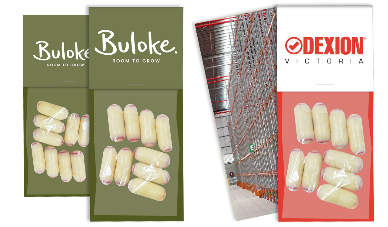 White Raspberry Bullets 30g Lolly Bag With Extended Topper