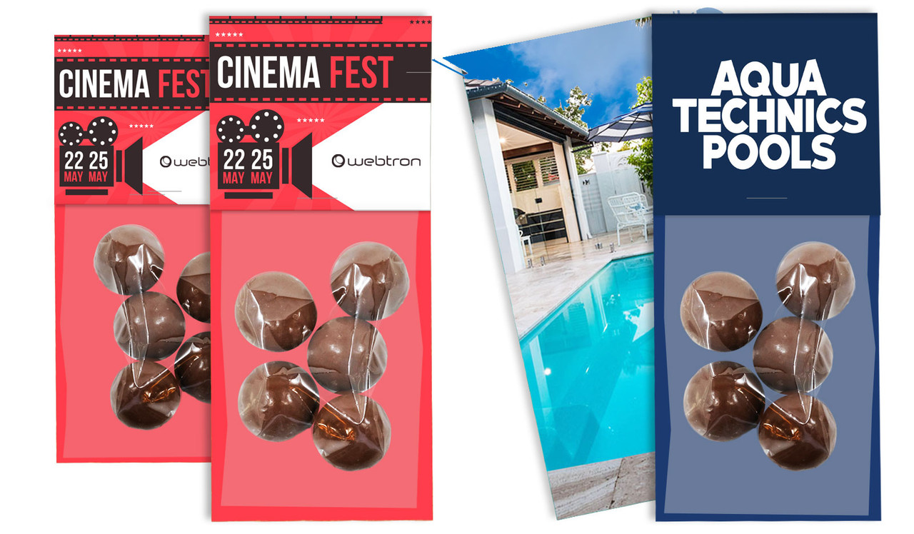 Choc Malt Balls 30g Lolly Bag With Branded Extended Topper