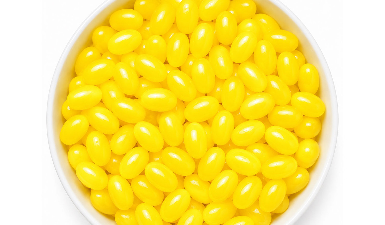 Close up of yellow jelly beans