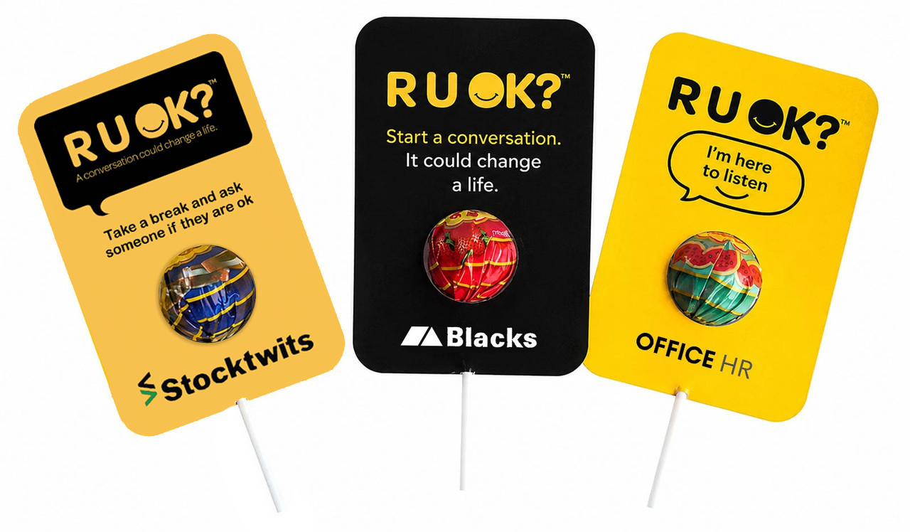RUOK Day Chupa Chups In Custom Branded Pop Holder
