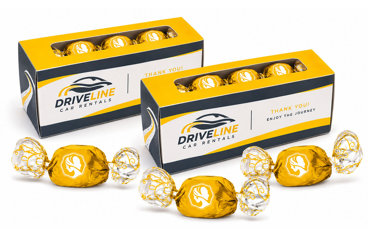 Branded Display Box With Caramel Chocolate Truffles (Pack Of 20)