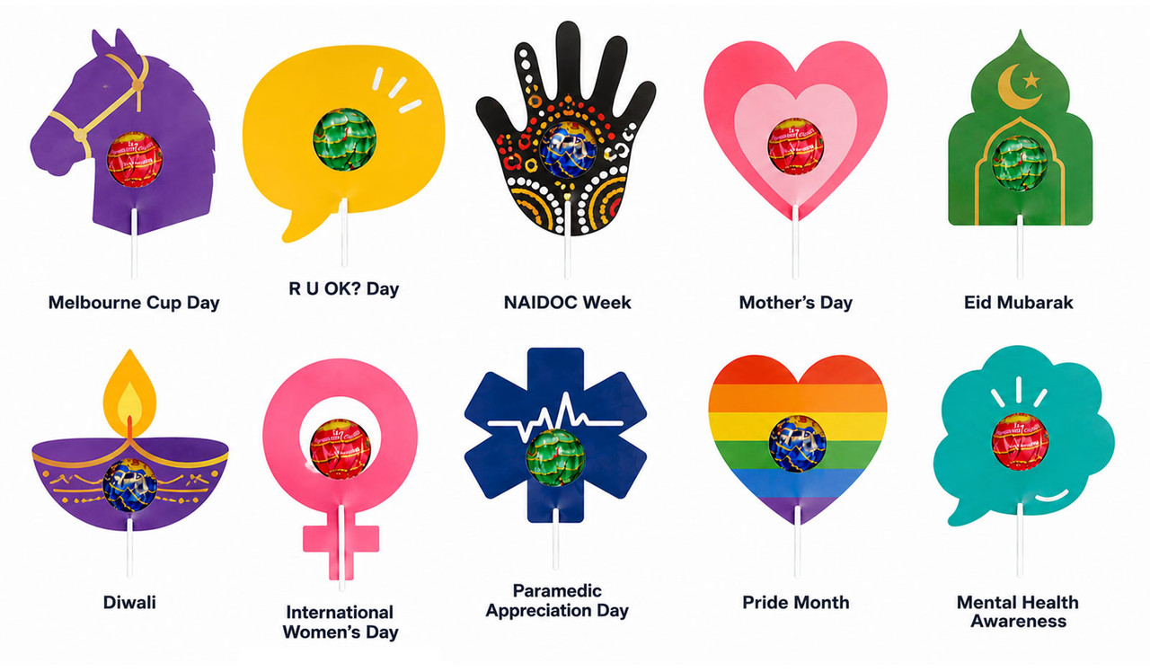 Other event and awareness day shape lollipop ideas