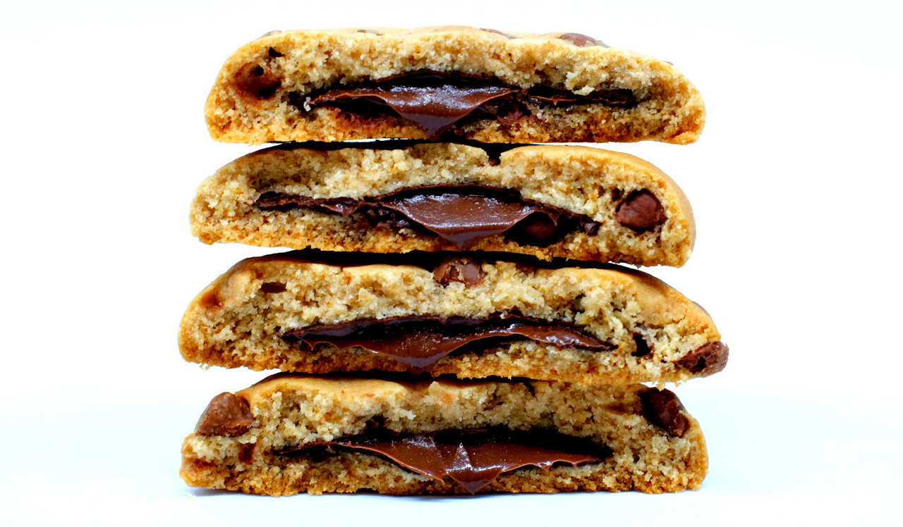 Gooey hazelnut filling inside make this cookie a treat to remember.