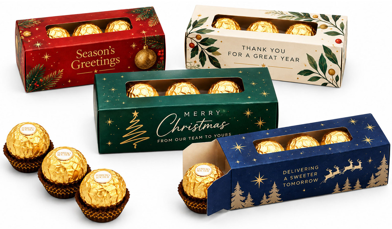 Branded Christmas Ferrero Rocher 3-Piece Branded Gift Box