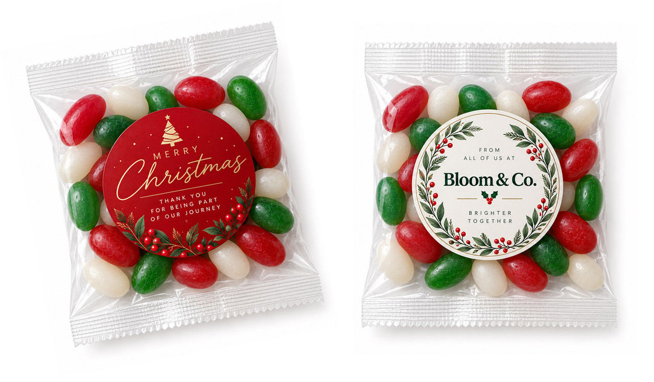 Branded Christmas Jelly Bean Bag 30g