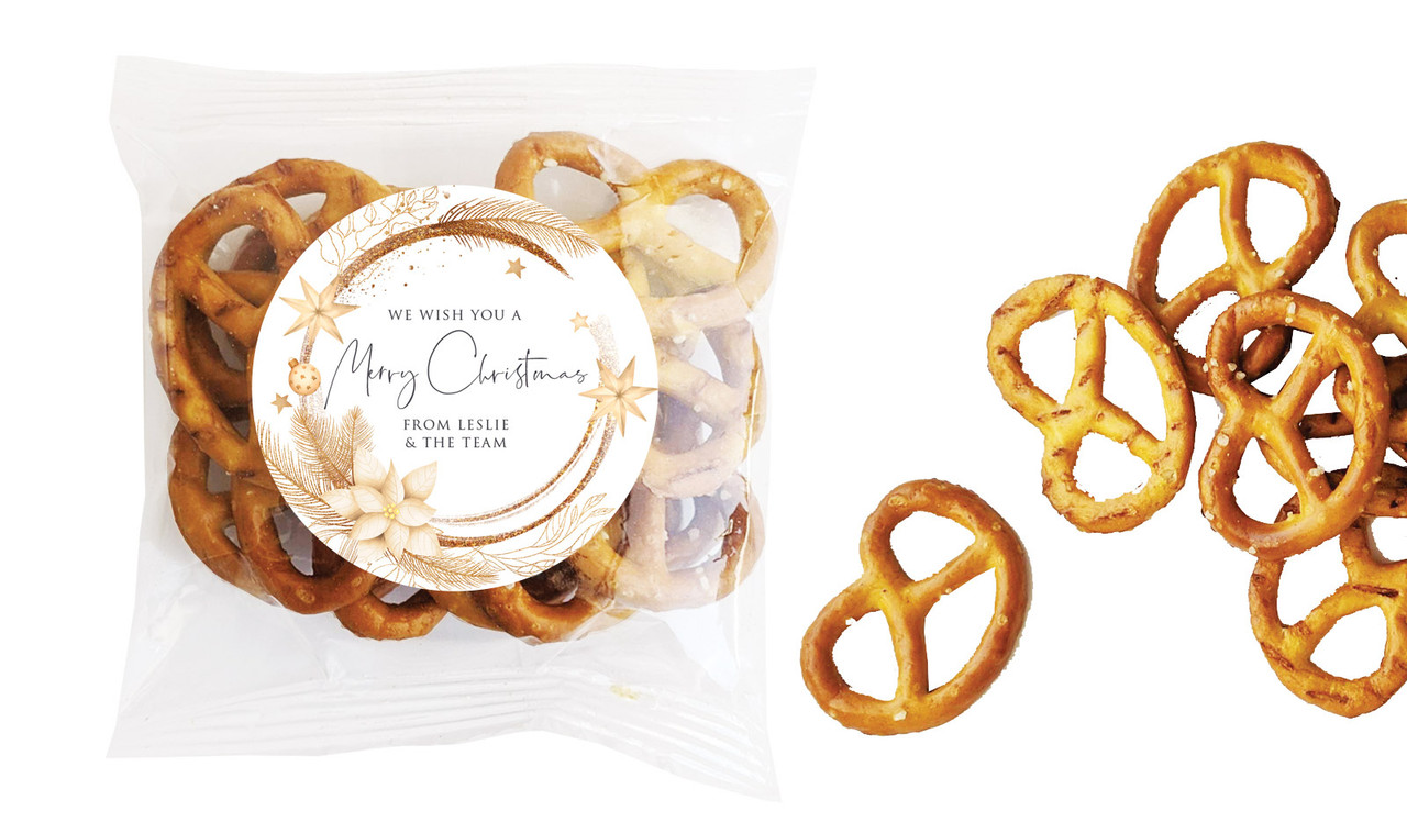 Christmas Branded Bag Of Pretzels