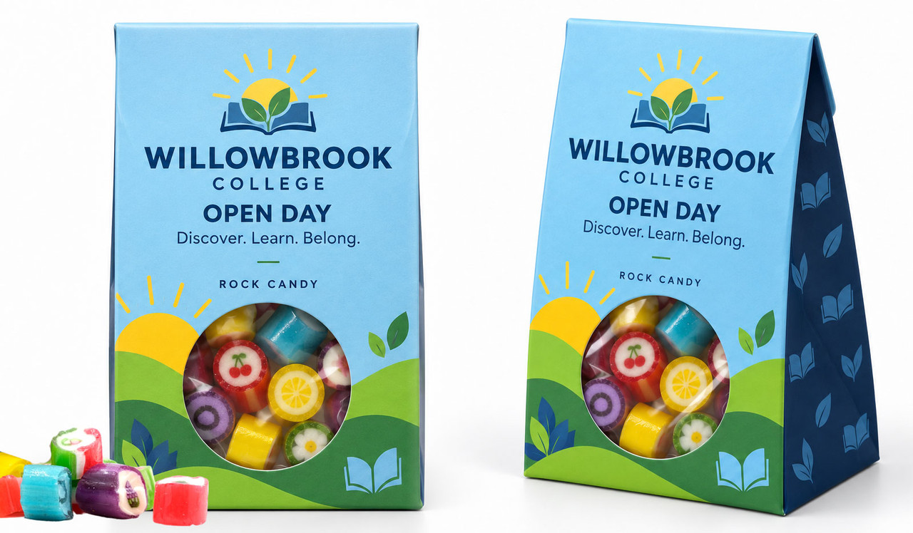 Branded Window Box With Assorted Rock Candy 50g