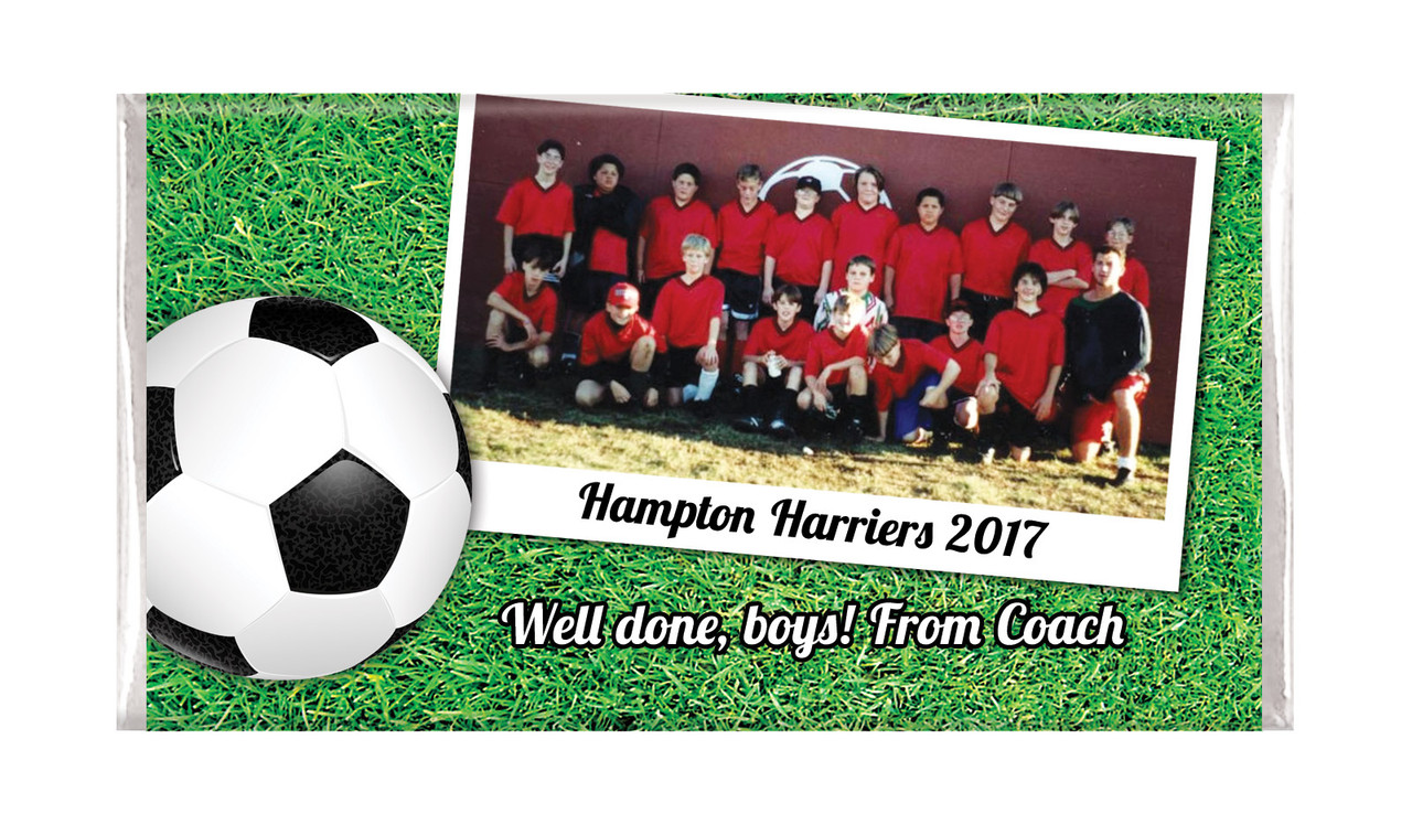 Soccer Photo Personalised Chocolate Bar