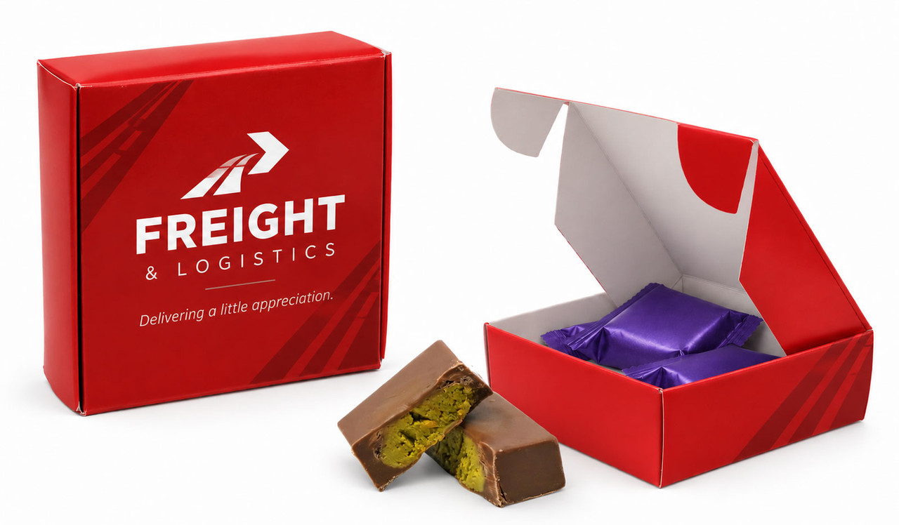 Branded Flat Box With Dubai-Style Chocolates x 2