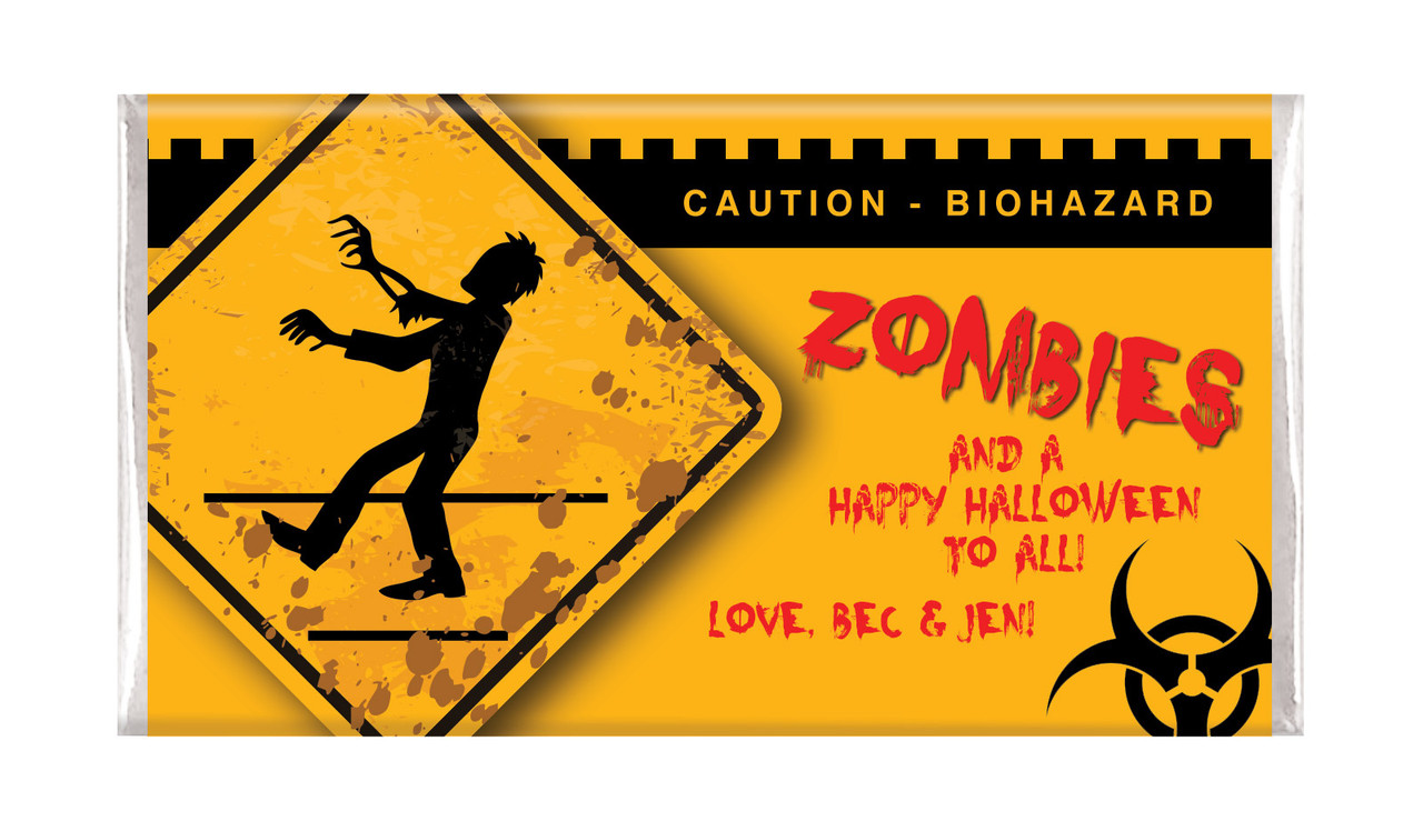 Zombie Apocalypse Personalised Halloween Chocolates