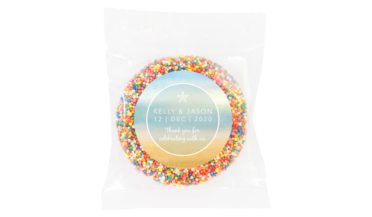 Beach Watercolour Personalised Chocolate Freckle