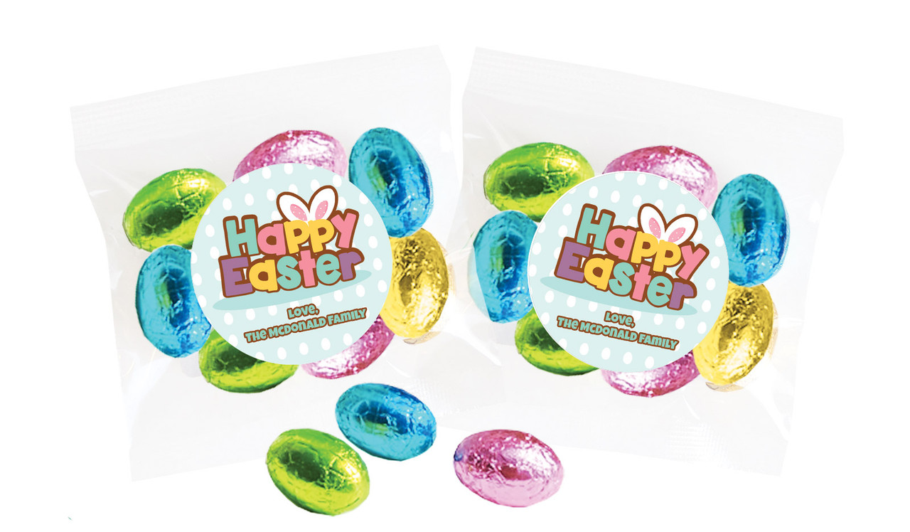 Happy Easter Personalised Bag Of Easter Eggs