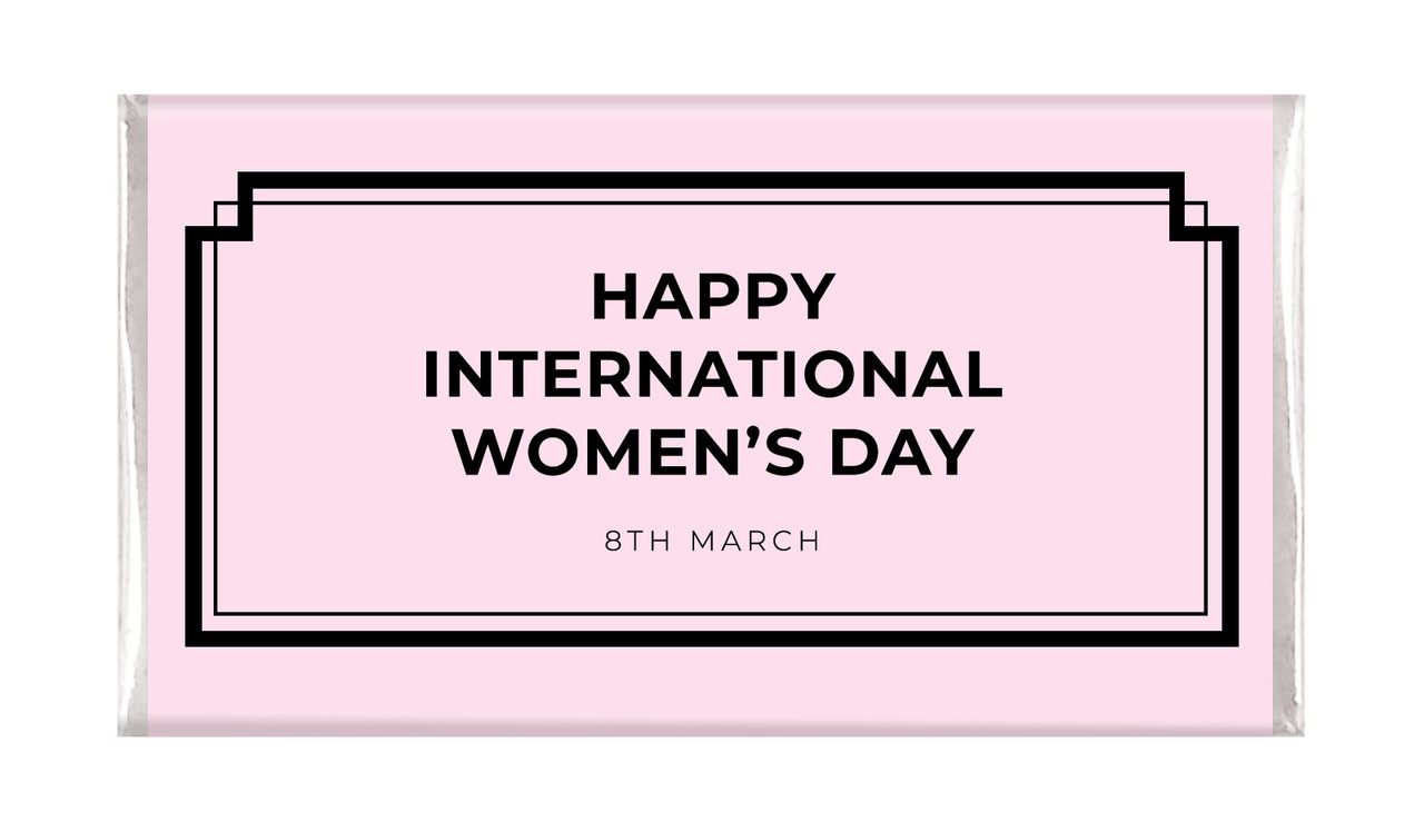 Chic International Womens Day Personalised Chocolate Bar