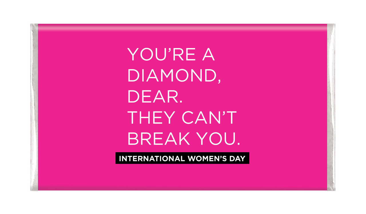 Diamond Womens Day Personalised Chocolate Bar