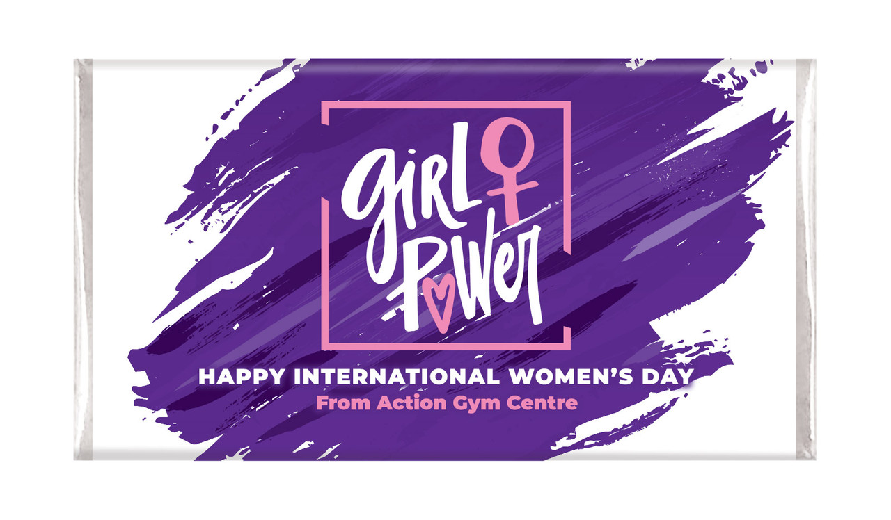 Girl Power International Womens Day Custom Chocolate Bars