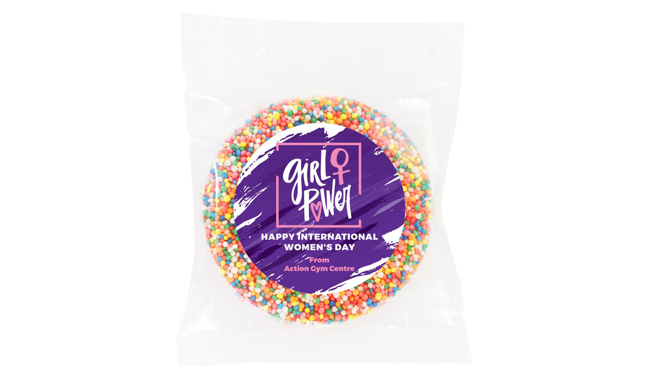 Girl Power Personalised Womens Day Giant Chocolate Freckle