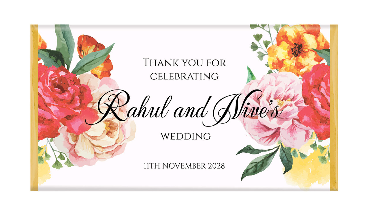 In Bloom Personalised Chocolate Bars
