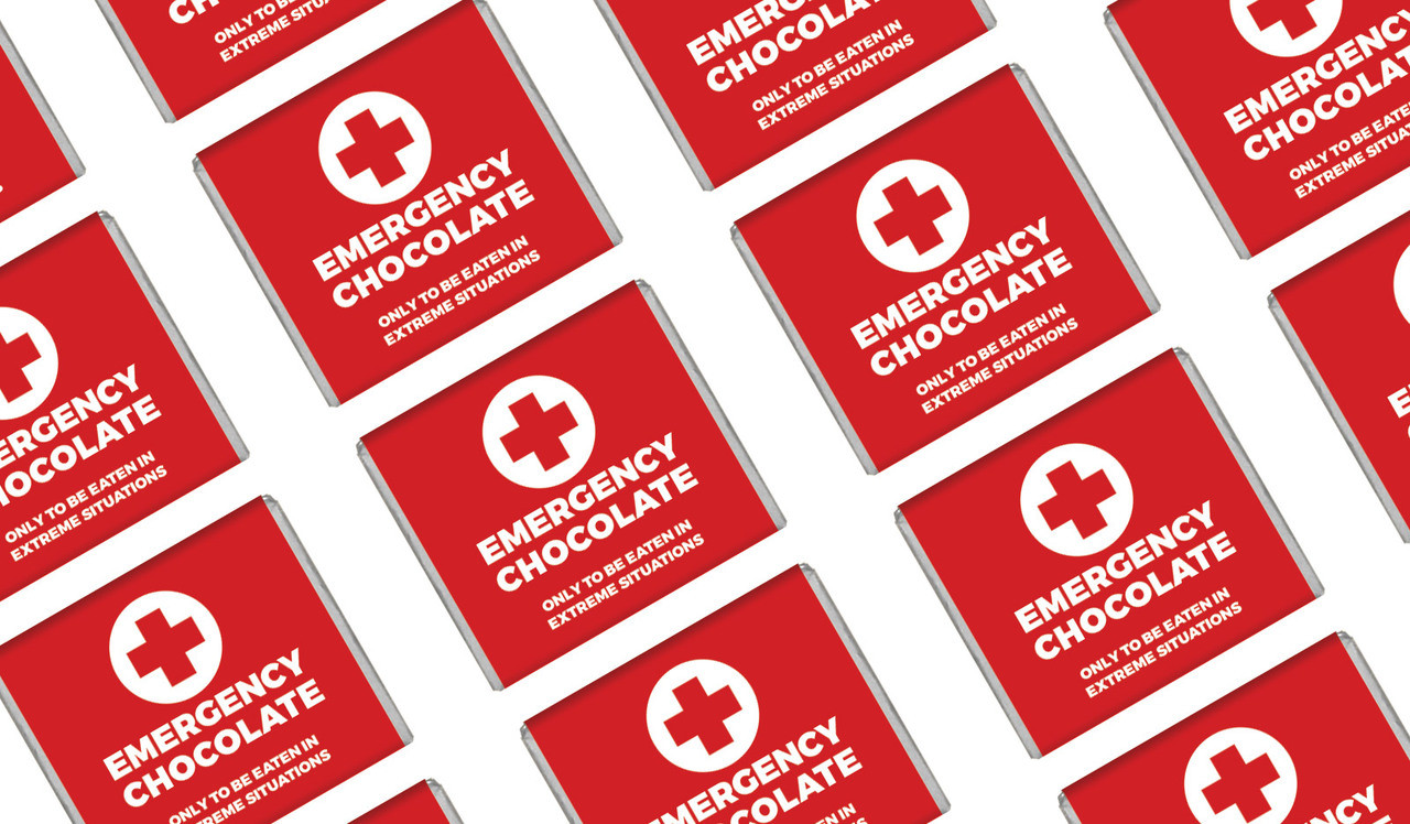 Emergency Chocolate Personalised Mini Chocolates