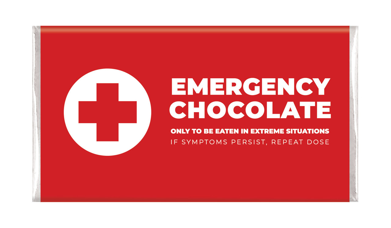 Emergency Chocolate Personalised Chocolate Bars