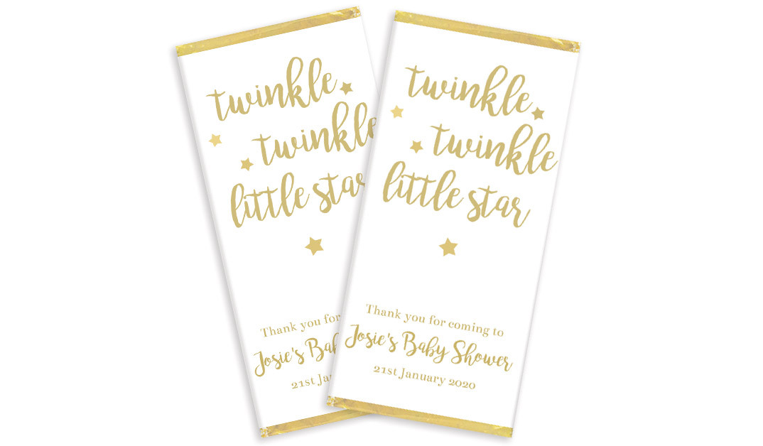 Twinkle Twinkle Personalised Baby Shower Chocolates