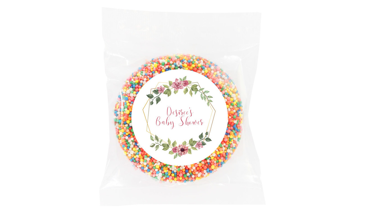 Floral Hexagons Baby Shower Giant Chocolate Freckle