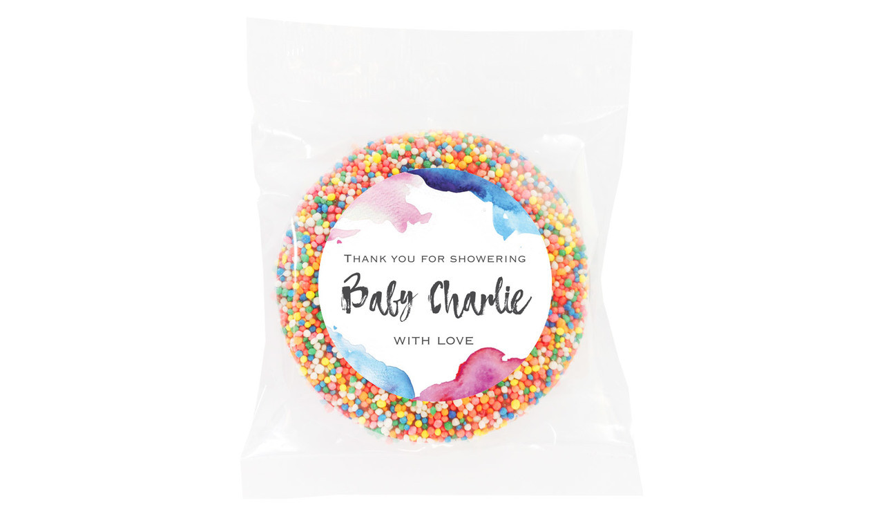Mixed Water Colour Custom Baby Shower Giant Chocolate Freckle
