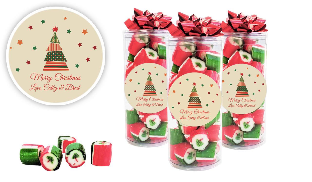 Abstract Christmas Tree Rock Candy Tube