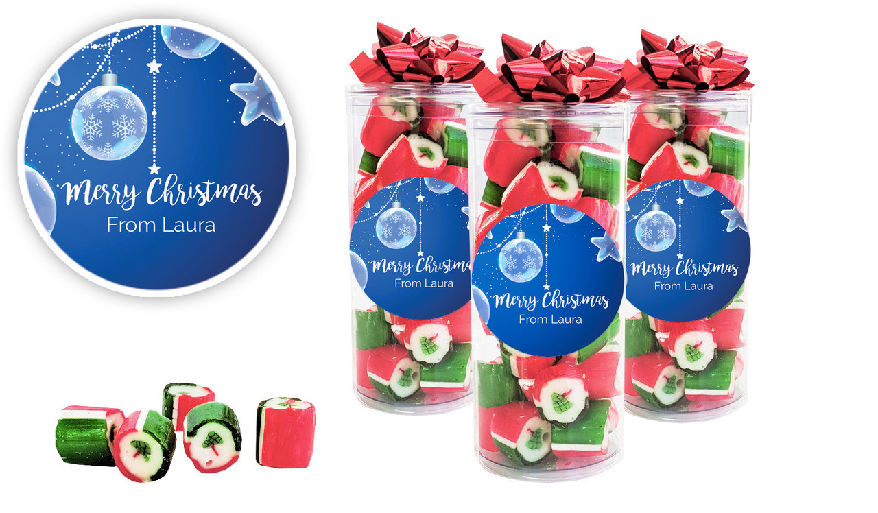 Crystal Baubles Personalised Christmas Rock Candy Tube