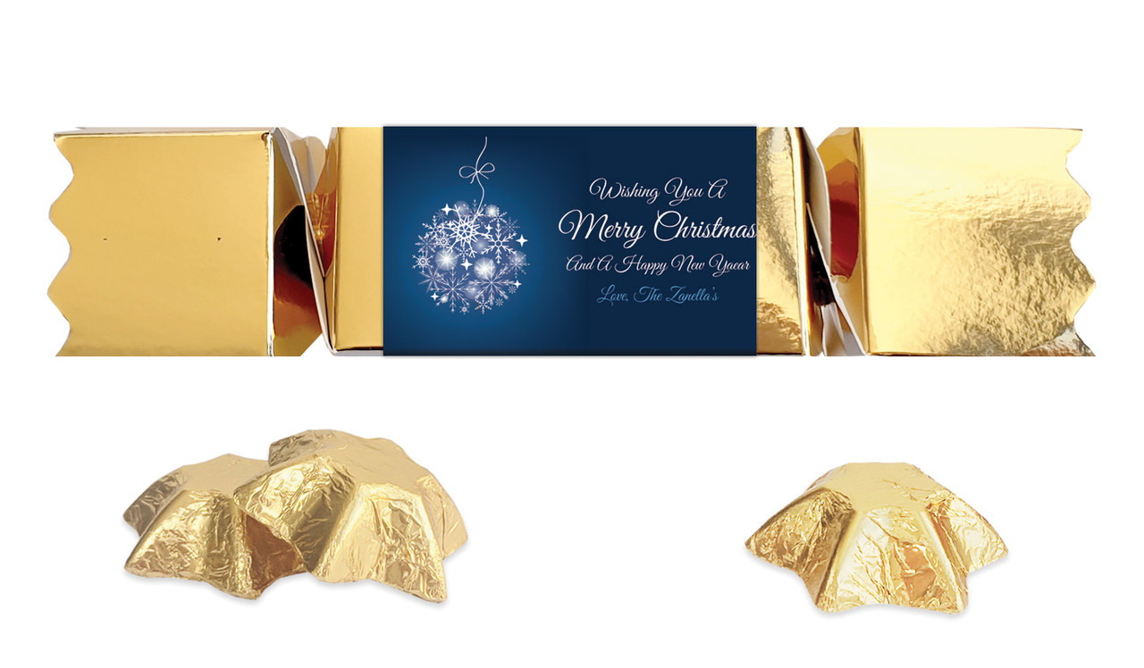 Blue Ornament Personalised Christmas Bon Bon