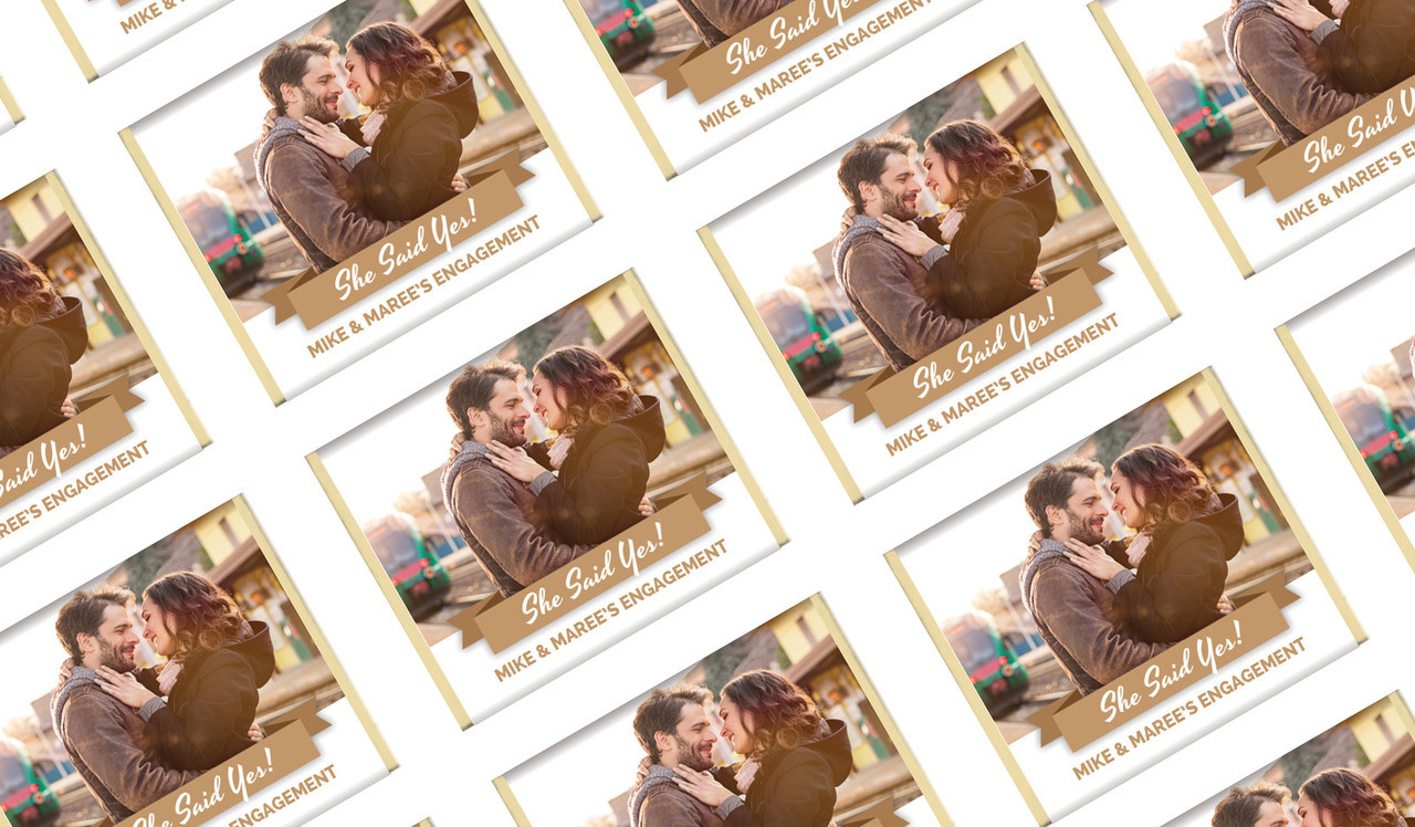 Banner Photo Personalised Engagement Mini Chocolates