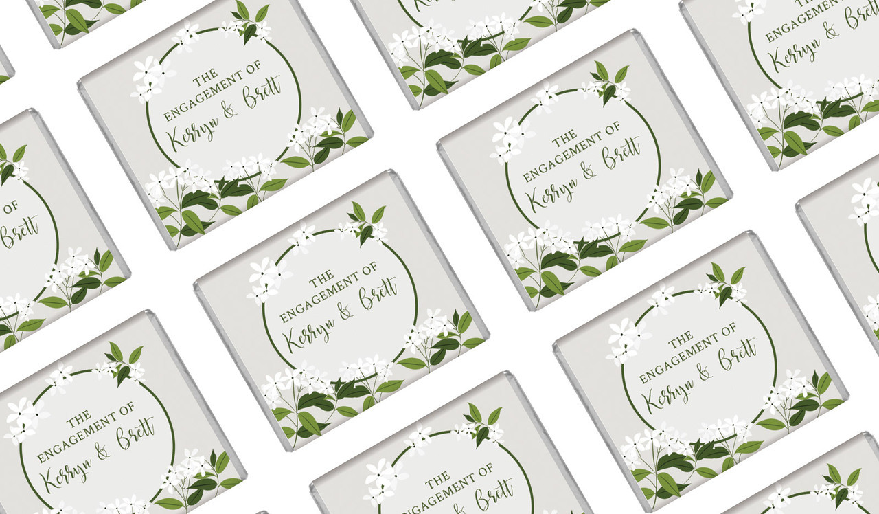 Jasmine Personalised Engagement Mini Chocolates