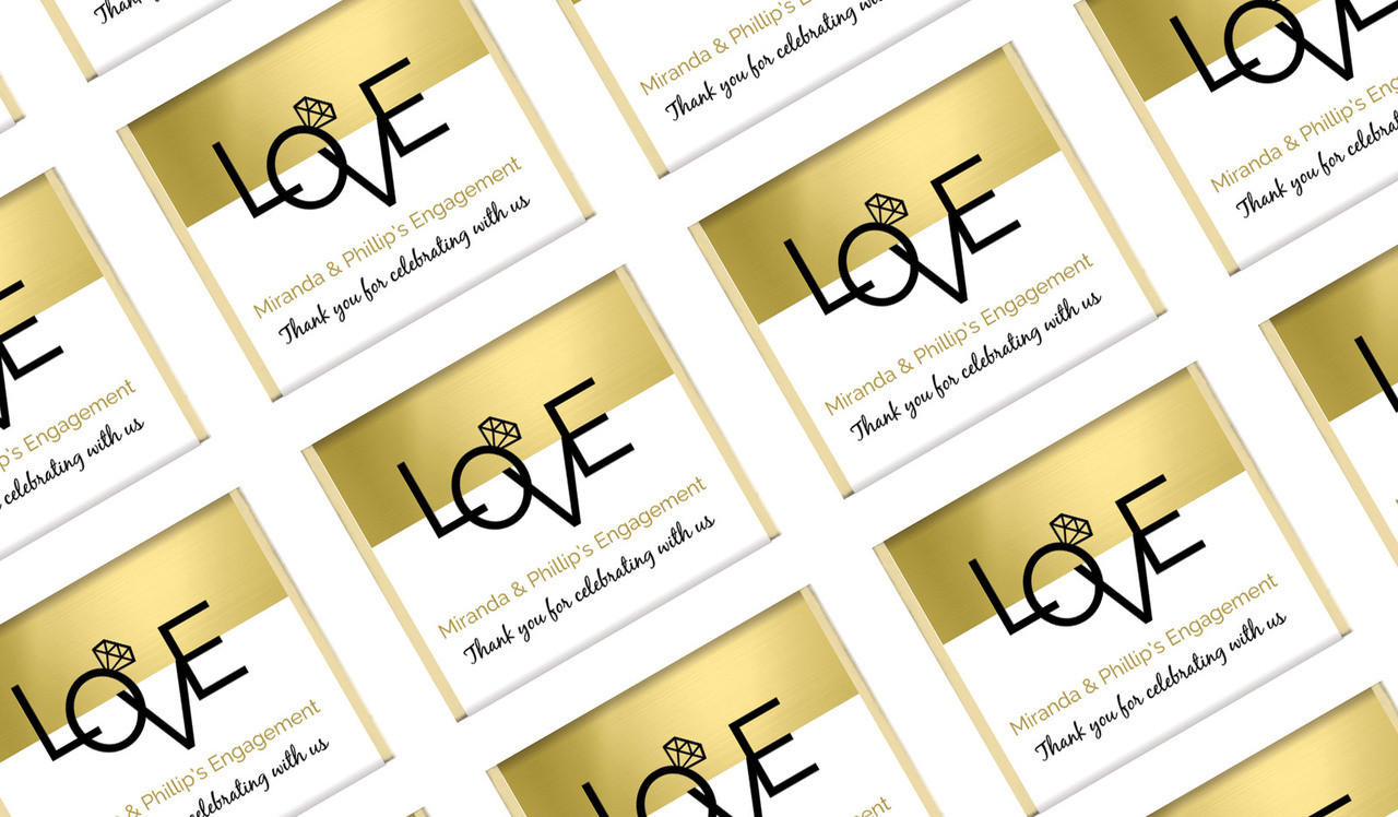 Love Letters Personalised Engagement Mini Chocolates
