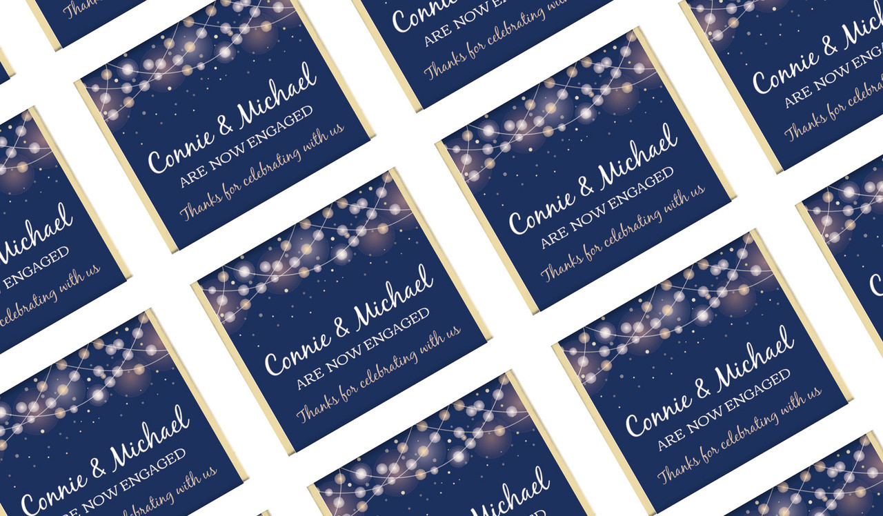 Night Lights Personalised Engagement Mini Chocolates